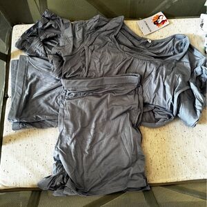 Blue Grey Maternity/Nursing bamboo set